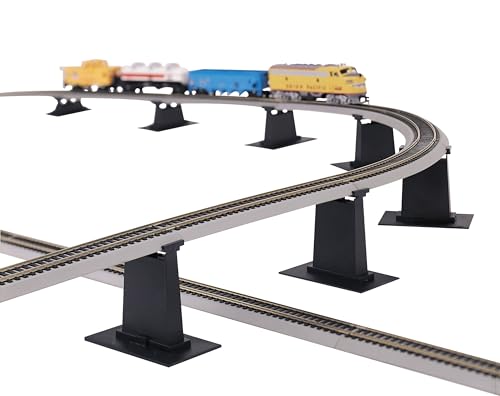 Bachmann 44871 Trains - Snap-Fit E-Z Track 16 Pc. E-Z Track Graduated Pier Set - Nickel Silver Rail With Grey Roadbed - N Scale thumb #4