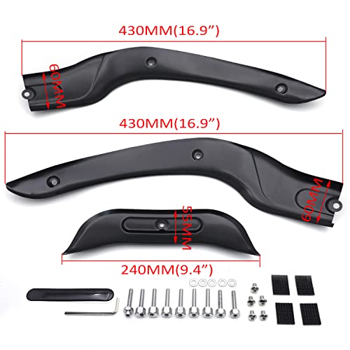 Hongk- Motorcycle Black Windshield Windscreen Trim Kit Compatible With H-D Road Glide 04-13 Fltr Efi Fltri [P/N:mt449-Bk] #TOP2