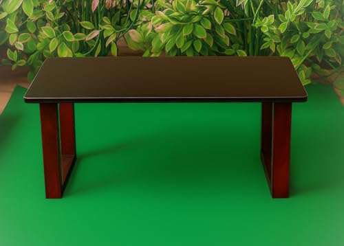 Image of Foldable Lap Desk | Plywood Bed Table - Modern Dark Finish, Sturdy Laptop Table for Study, Work, Sofa, Couch, Floor Use, Wide Wooden Legs, Near-Invisible Top (26 inch X 15 inch Large)