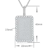 YKMYXZ, 4.2ct Moissanite Naszyjnik dla Mężczyzn D Kolor VVS1 Diamentowy Naszyjnik Wisiorek Hip Hop Naszyjnik dla Mężczyzn