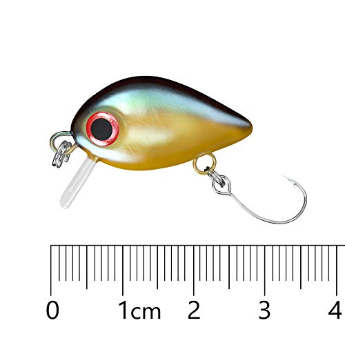 Foto von Njord Kalastus Mini Wobbler Set für Forelle, Barsch, Hecht, Döbel, Zander extra klein nur 2,6cm lang und 2g schwer Forellenwobbler Crankbait (10er Set Einzelhaken langsam sinkend)