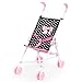Produktbild Bayer Design 30560AA Kinderwagen Puppe, faltbar, integrierter Sicherheitsgurt, Doppelräder, M, Schwarz, Weiß, Rosa