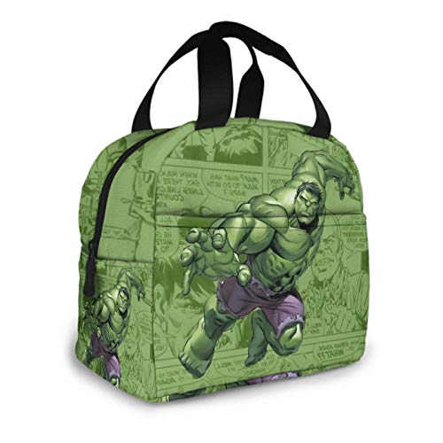 Green Reusable Insulated Lunch Bag Portable Lunch Box For Men Women Work Picnic Outdoor Camping, 8.5X5X8 Inch #TOP1