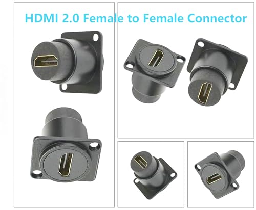 Adaptateur HDMI 2.0 femelle type D châssis 4K 3D pour intégrateurs audio