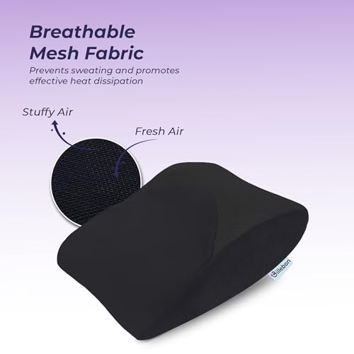 Image of Billebon Memory Foam Car Neck Pillow | Universal Headrest Cushion| Mesh Soft Fabric Hybrid| Adjustable Strap Buckle| Removable Cover| Orthopaedic Neck Support| Driving Comfort Pain Relief (Pack of 1)