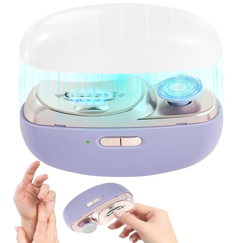 Electric Nail Clipper, 2026 New Electric Nail Trimmer Clippers, Electric Toe Nail Cutter for Fingers & Toes with 2 Adjustable Speeds (Purple)