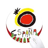 Red Yellow Sunshine Espanol Round Rubber Mouse Pad Weihnachtsdekoration