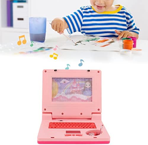 RiToEasysports Kids Learning Laptop, Plastic High Simulation Educational Toddler Learning Computer Toy with Mouse (Pink Non Retractable Mouse) 4 41TpyQylq9L. AC