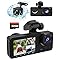 3 Channel Dash Cam,4K+1080P Dash Cam Front and Rear Inside,Triple Car Camera, Dash Camera for Cars with 32GB Card,Built-in G-Sensor,170°Wide Angle,2’’ IPS Display,24Hr Parking,Night Vision