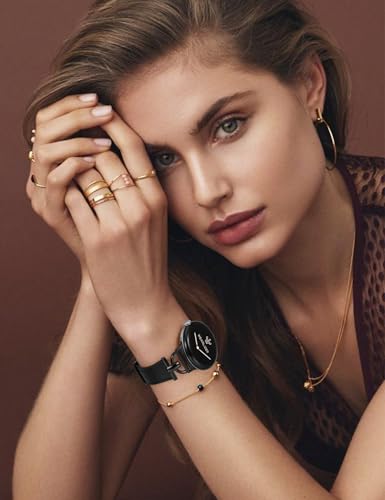 Image of Wearlizer Leather Bands Compatible with Google Pixel Watch 4 /3 41mm /Pixel Watch 2 /1 Band Women, Dressy Designer Slim Leather Strap with D-Shape Metal Buckle for Pixel Smartwatch Accessories