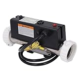 Phefop Poolheizung, Elektrische -Heizung mit Temperaturregelung und Hochtemperatur-Schutzschalter, für Spa-Badewanne, Schwimmbad, Festverdrahtet (2KW)
