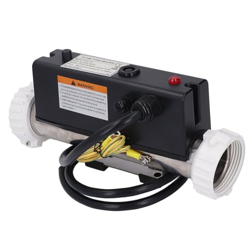 Phefop Riscaldatore per Piscina, Riscaldatore Elettrico per Vasca Idromassaggio con Controllo della Temperatura e Interruttore di Protezione per Alta Temperatura, per Vasca (2KW)
