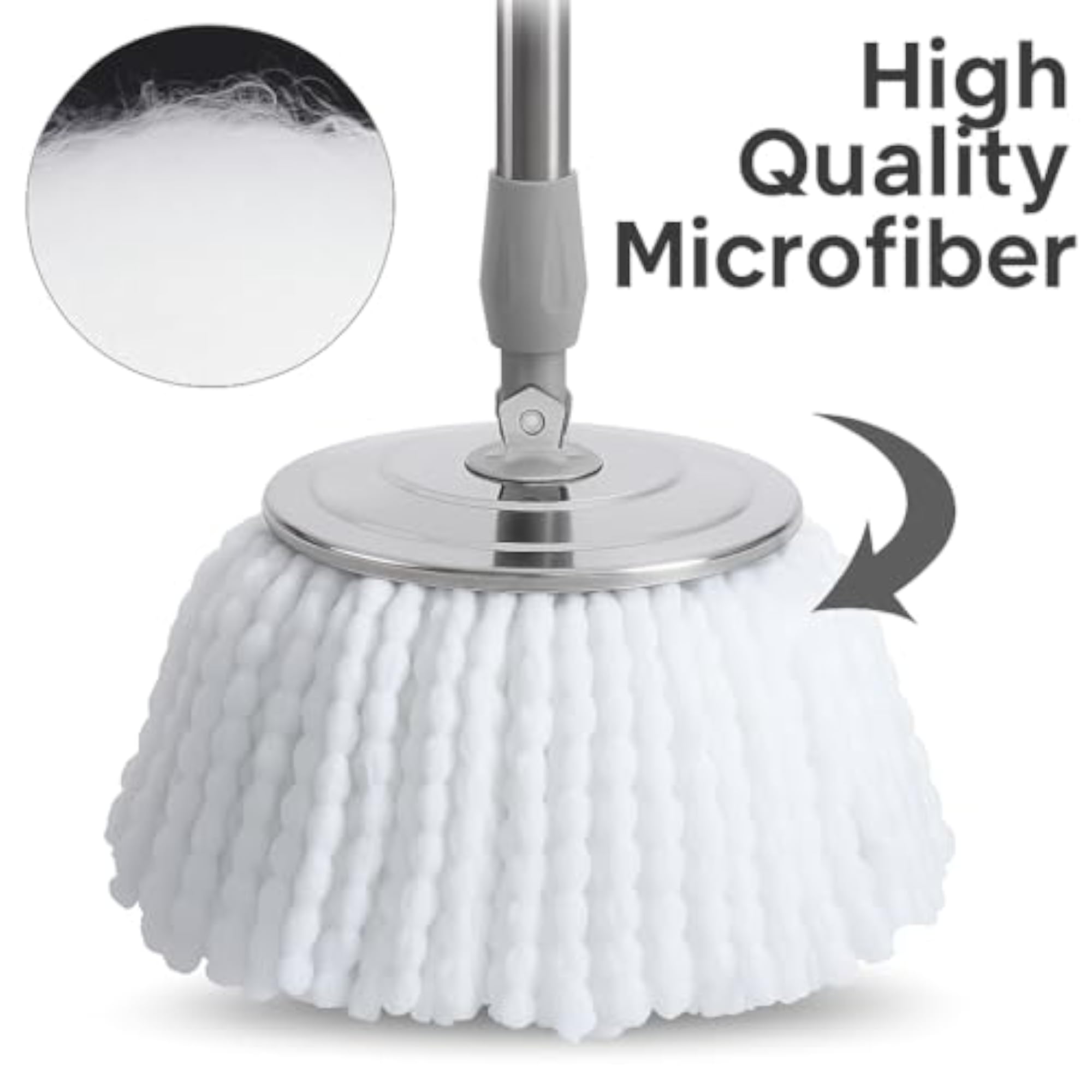 Mop Head Refill Microfiber for Spin Mop