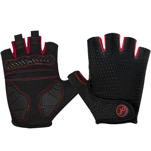 MOREOK Luvas de ciclismo para homens/mulheres - [almofada de gel de 5 mm] Luvas de ciclismo de meio