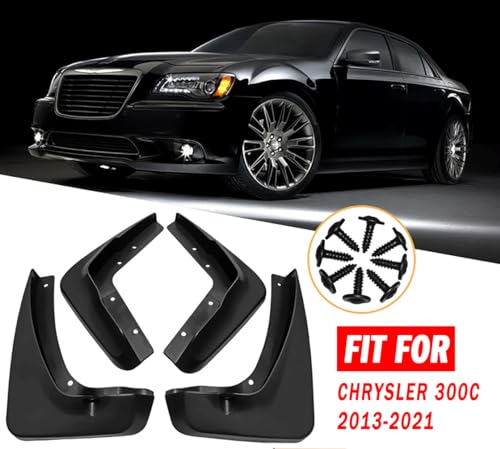 Image of Mud Flaps Mud Guards Fit for 2013-2021 Chrysler 300C, Front & Rear Mud Splash Guards Accessories - 4 Pc, Black