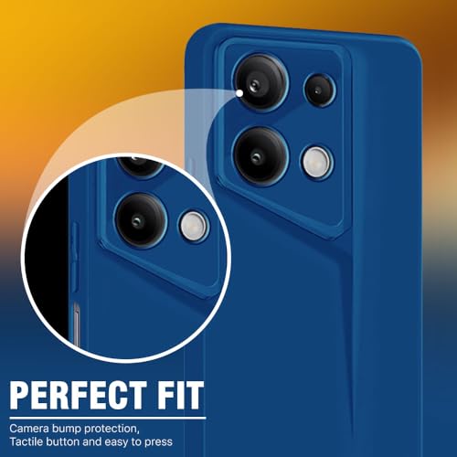 Image of WOW IMAGINE Slim Back Cover for Xiaomi Mi Redmi Note 13 5G | Blade Series Ultra Thin Case with Lightweight Design | Camera Protection | Soft Matte Silicone Flexible Mobile Case - Blue