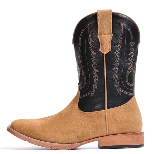 Image of IUV Cowboy Boots for Men Suede Square Toe