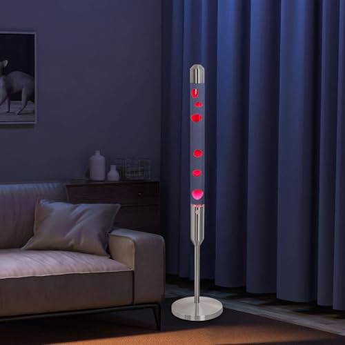 Image of Kyzfy 47.5-Inch Liquid Motion Lamp, Magma Lamp, Mood Relaxation Light, Clear Water Red Wax, Suitable for Home Decoration, Living Room, Office, Bedroom, Cafe