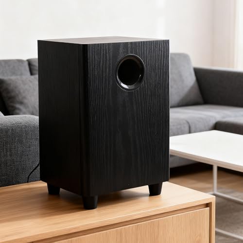 6.5 Inch Powered Subwoofer, 100W Passive Bass Speaker with Deep Bass for Home Theater & TV, Plug and Play, Compact Home Audio - Image 5