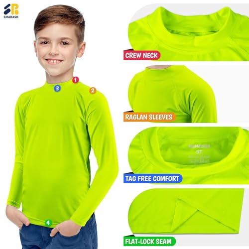 Image of Boys Rash Guard Swim Shirts Long Sleeve UPF 50+ Swimwear Toddler Kids Sun Protection SPF Water Surfing Swimming Shirts 0-16Y