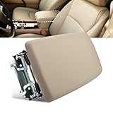 ORIVIN センターコンソール蓋アームレストカバーアセンブリ トヨタハイランダー2008-2013用、アームレストボックス蓋ミドルコンソールカバー、ブラケット付き、58905-0E040-E0(ベージュ)交換用