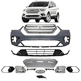 PENSUN Front Bumper Cover Kit for Ford Escape 2017-2019-S SE SEL - Front Bumper Body Kit with Grille, Lower...