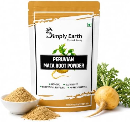 Simply Earth Peruvian Maca Root Powder | Boosts Energy and Immunity | Relieves Stress | Great for Men and Woman - In Different Packs (100GM)