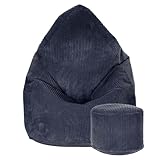 Fauteuil pouf enfant dimension : 70x70x105 cm, Poids : 2,5 kg, Remplissage : billes de polystyrène - Polystyrène expansé. Le pouf poire enfant est fabriqué dans un matériau doux au toucher. Très résistant, il est doublement cousu et solidement fabriqué, avec des couleurs durables et facile à nettoyer. Parfait comme pouf doux pour chambre fille