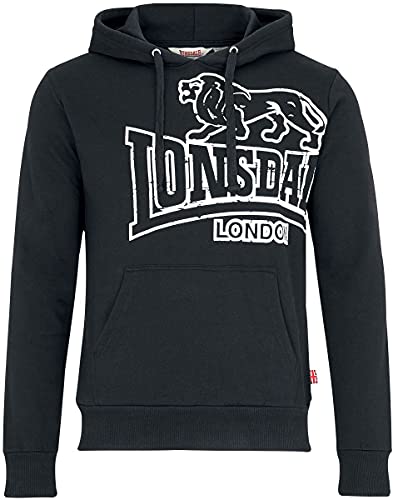 Lonsdale London Tadley Homme Sweat-Shirt à Capuche Noir XXL