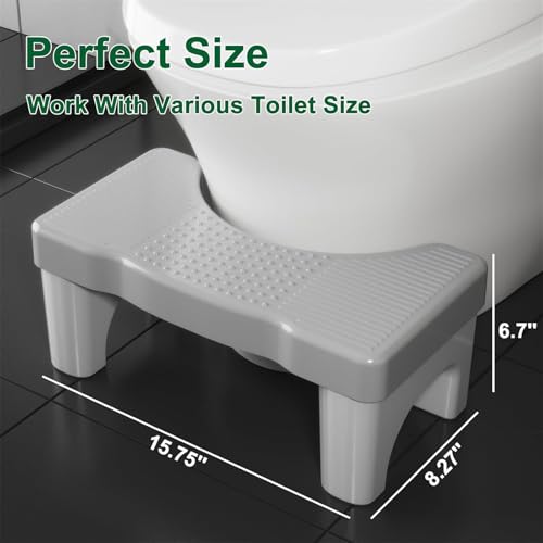 مقعد مرحاض القرفصاء من جيه واي واي تي ار دي اف جي، مقعد مرحاض بلاستيكي محمول مانع للانزلاق للحمام، 40 × 21 × 17 سم