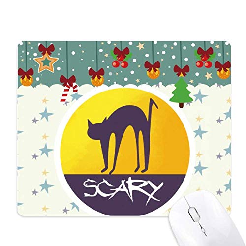 Tapis de souris Halloween et chat d'horreur pour décorer votre espace de télétravail