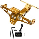 Das Paket beinhaltet: 1 PC Kennzeichenhalterung mit LED-Licht, drei Inbusschlüssel. Anleitung ist nicht enthalten.