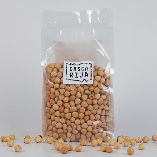 CASCA RIJA: Avellanas Tostadas 1 Kg | Asado Naturalmente, Sin Aceite, Sin Conservantes y Sin Sal Añadido | 100% Natural, Vegano