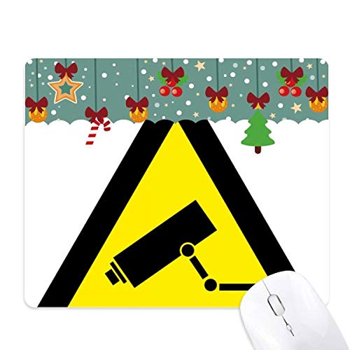 Tapis de souris triangle jaune et noir pour bureau de jeu en caoutchouc