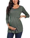 umstandsmode modepark röther 【 Sehr angenehm zu tragen】: Drapiertes Design, lange genug, können Sie dieses Oberteil in ganzen Stadien der Schwangerschaft oder auch nach der Schwangerschaft tragen.