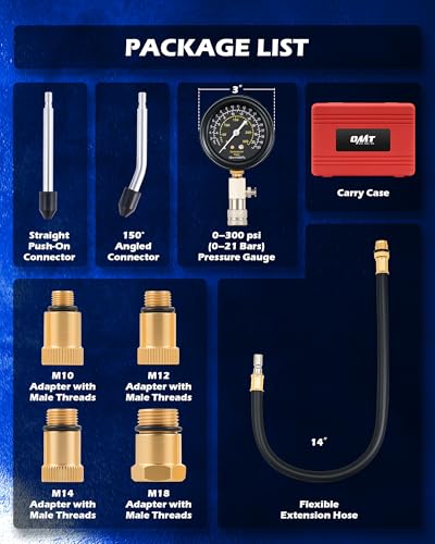 image for Orion Motor Tech Gasoline Compression Tester Kit, 8pc Petrol Engine Co