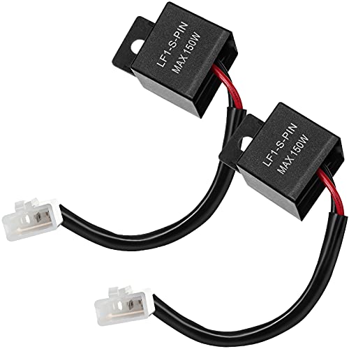 2 Pieces 2 Pin Led Flasher Relay Motorcycle Turn Signal Flasher Relay Electronic Flash Rate Control Flasher Bike Scooter #TOP18