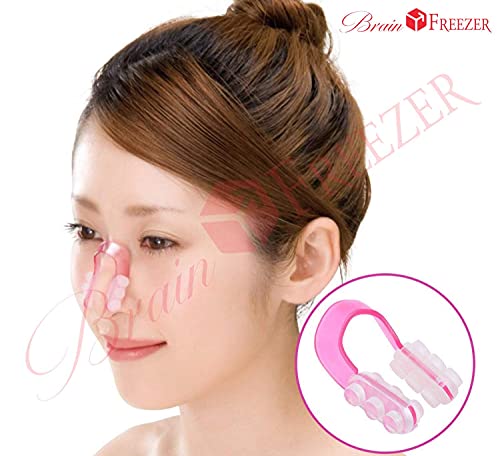 Image of Brain Freezer Nose Shaper, Fashion Invisible Nose Up Lifting Clip Shaper Shaping Tool Straightening Beauty set of 5 Pink