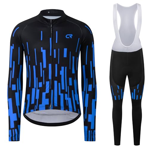 Coconut Ropamo CR Men's Cycling Clothing Sets Long Sleeve Cycling Jersey Zipper Pocket Cycling Bib...