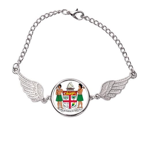 Bracelet ailes d'ange ajusté taille M en métal robuste