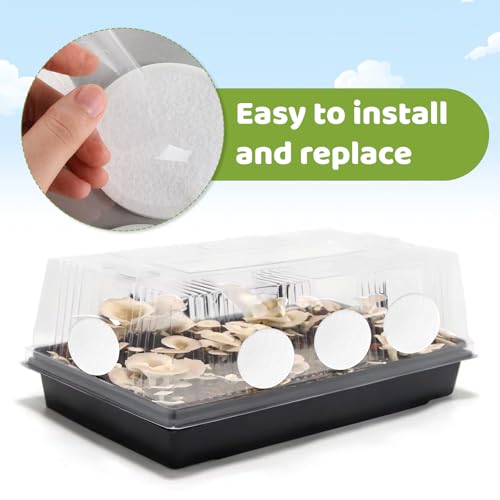Image of SynHHergyx 24 Pcs Mushroom Monotub Filter Discs 2.5 inch Monotub Adhesive Filter Disks 2 MM Thick Filters Discs for Mushroom Growing Filters Pad Replacements