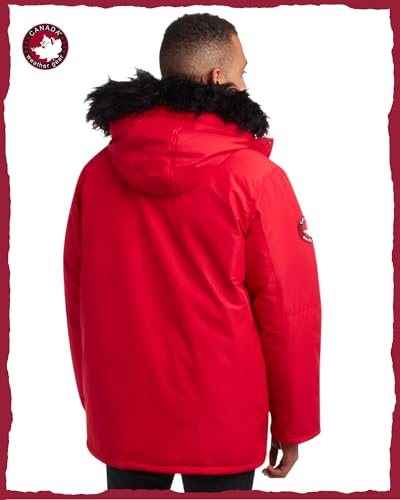 Image of CANADA WEATHER GEAR Mens Winter Parka Jacket - Heavyweight Water & Wind Resistant Insulated Ski Jacket Puffer Coat Outerwear