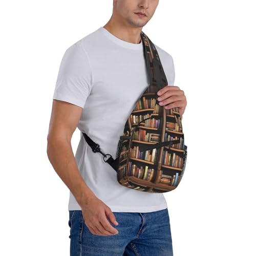Mochila tipo sling negra para viajes y actividades al aire libre miniatura 7