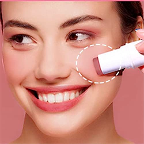 Go Ho Blush Stick For Cheeks&Lips,Cream-To-Powder Face Blush Matte Finish Makeup For Daily Wear,3D Wonder Stick 005 Rose Red Blush #TOP2