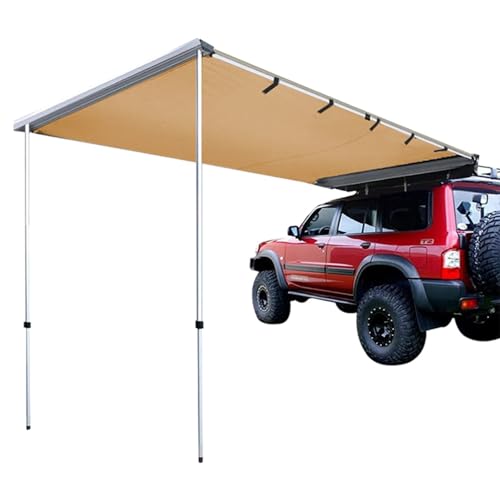 Car Tent Campervan Awning, Pull-Out Vehicle Awning, 420D PU 2000mm Waterproof Windbreak Extension for Vehicle Awning, for 4x4 Runner Overlanding SUV,Truck, Camper (Size : 200 * 300CM/6.56 * 9.8ft)