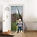 Homitt Magnetic Screen Door with Heavy Duty Mesh Curtain and Full Frame Velcro Fits Door Size up to 34"-82" Max, Black