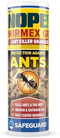 NOPE! Ant Killer Powder 500g for Indoor and Outdoor | Targeted Ant Nest Killer Bait for Mess-Free Elimination | Micro-Encapsulated Delayed-Action Blue Bait Targets Every Stage of Ant Lifecycle