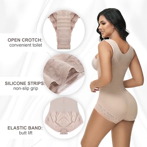 M MYODRESS Fajas Colombianas Moldeadoras Shapewear Tummy Control Full Body Shaper Post Surgery Compression Garment Shaping4