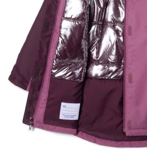 Columbia Youth Mädchen Hikebound 2 Lange Isolierte Jacke Winterjacke, Antik Mauve/Moonvista, L – Ansicht 3