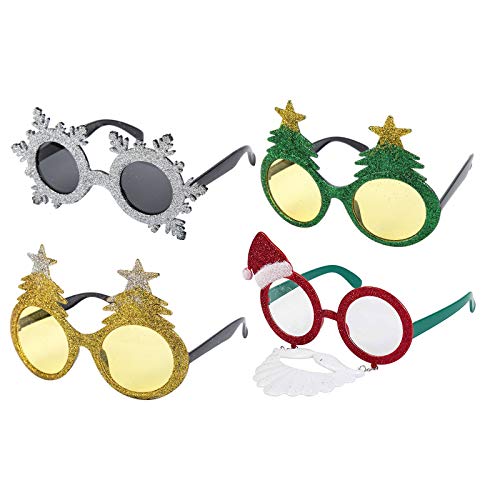 Preisvergleich Produktbild 4er packung Verschiedene Neuheit Weihnachten Kostüm Brille